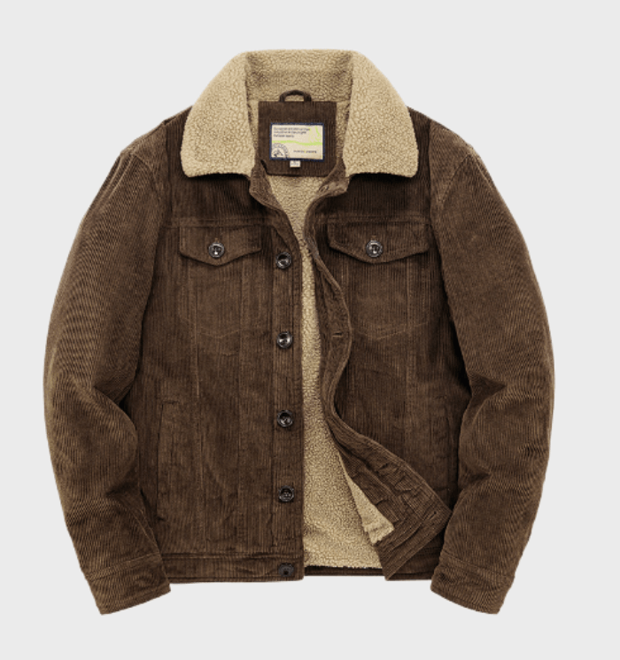 Men's Corduroy Jacket with Sherpa Lining