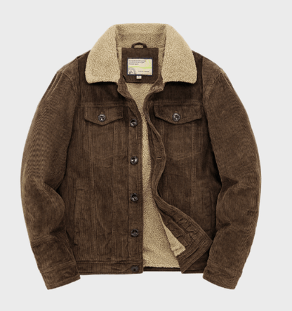 Men's Corduroy Jacket with Sherpa Lining