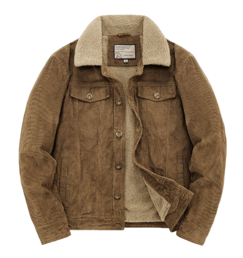 Men's Corduroy Jacket with Sherpa Lining