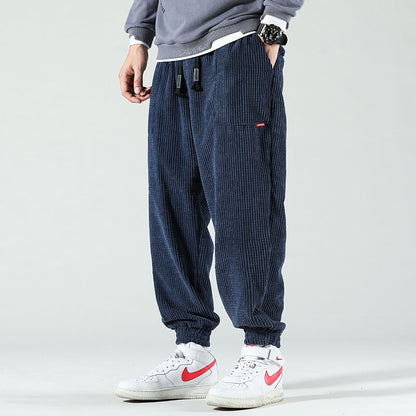 Men's Corduroy Trousers Stylish Comfortable High-quality drawstring fabric