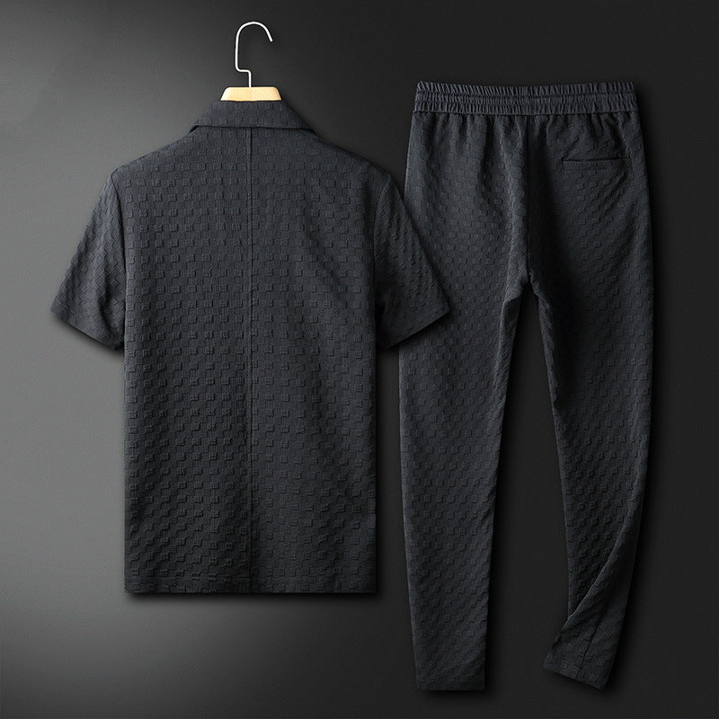 Men's Costume Two-piece Modern Geometric Polyester
