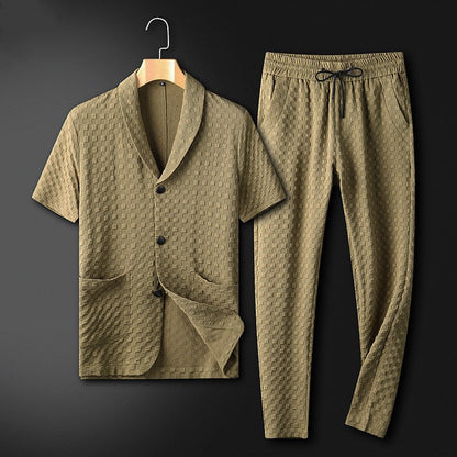 Men's Costume Two-piece Modern Geometric Polyester