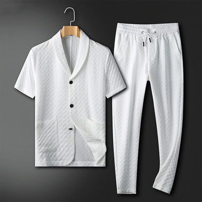 Men's Costume Two-piece Modern Geometric Polyester