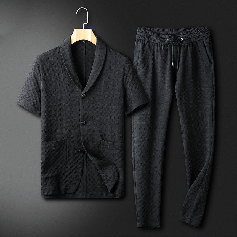 Men's Costume Two-piece Modern Geometric Polyester