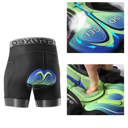 Men's Cycling Shorts with 5D Gel Padding Quick-drying