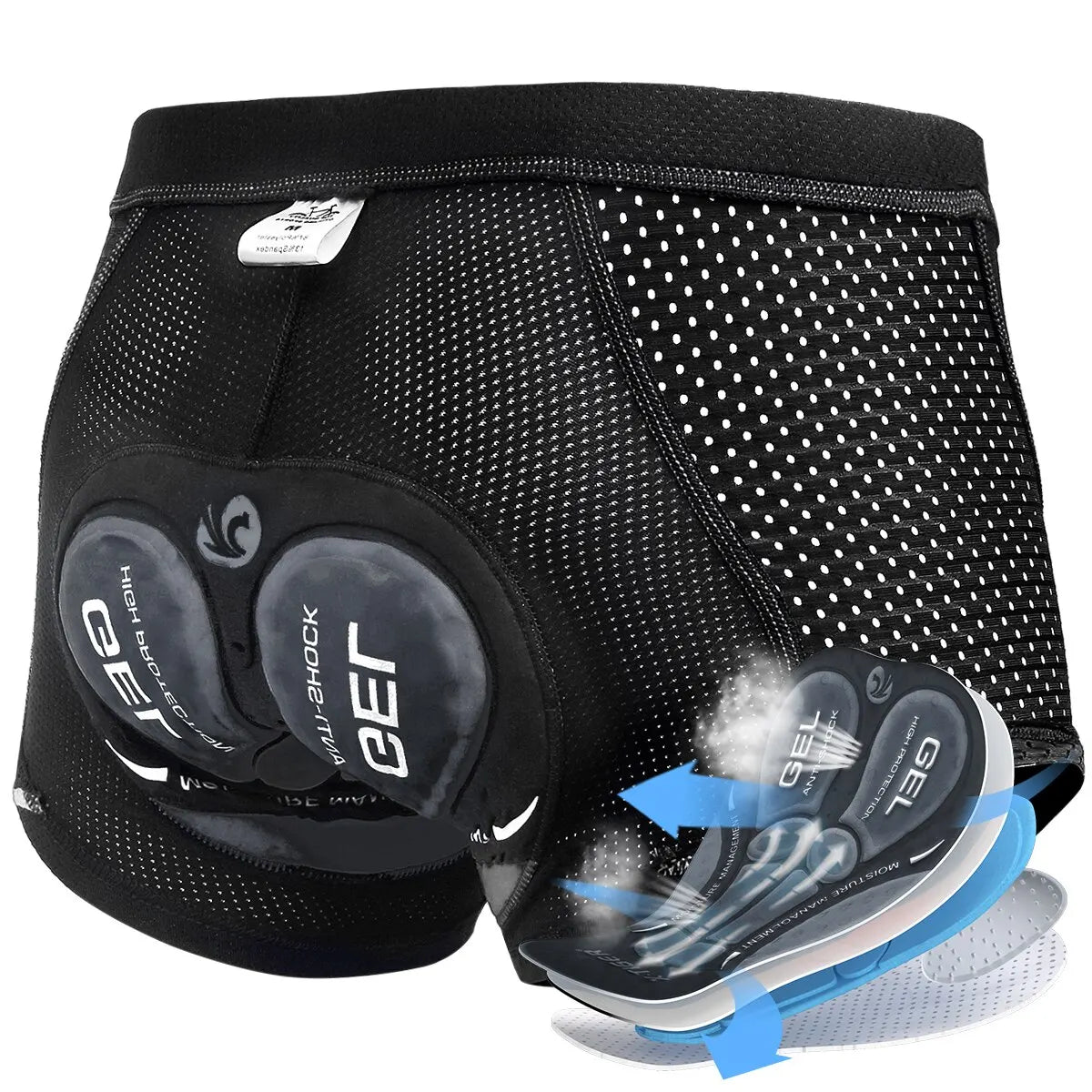 Men's Cycling Underwear with 5D Gel Cushion MTB Boxer