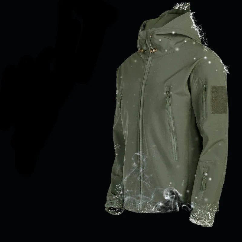 Men's Fleece Jacket Waterproof for Outdoor Activities with Fleece Lining