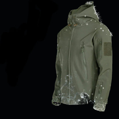 Men's Fleece Jacket Waterproof for Outdoor Activities with Fleece Lining