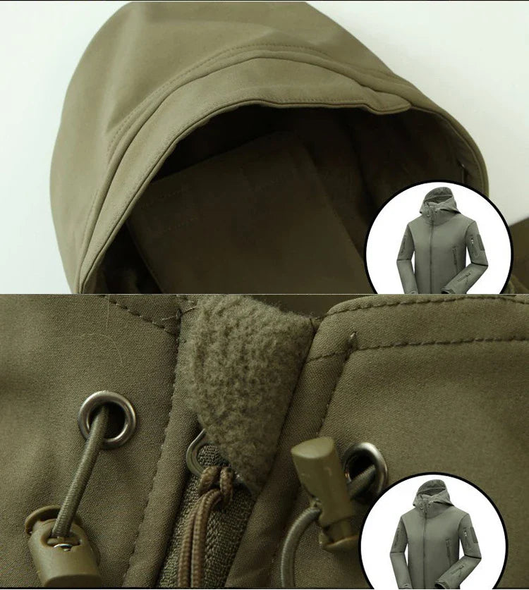 Men's Fleece Jacket Waterproof for Outdoor Activities with Fleece Lining