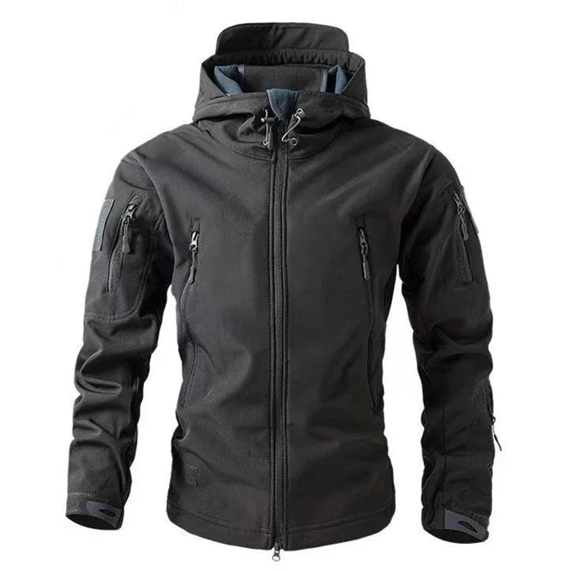 Men's Fleece Jacket Waterproof for Outdoor Activities with Fleece Lining