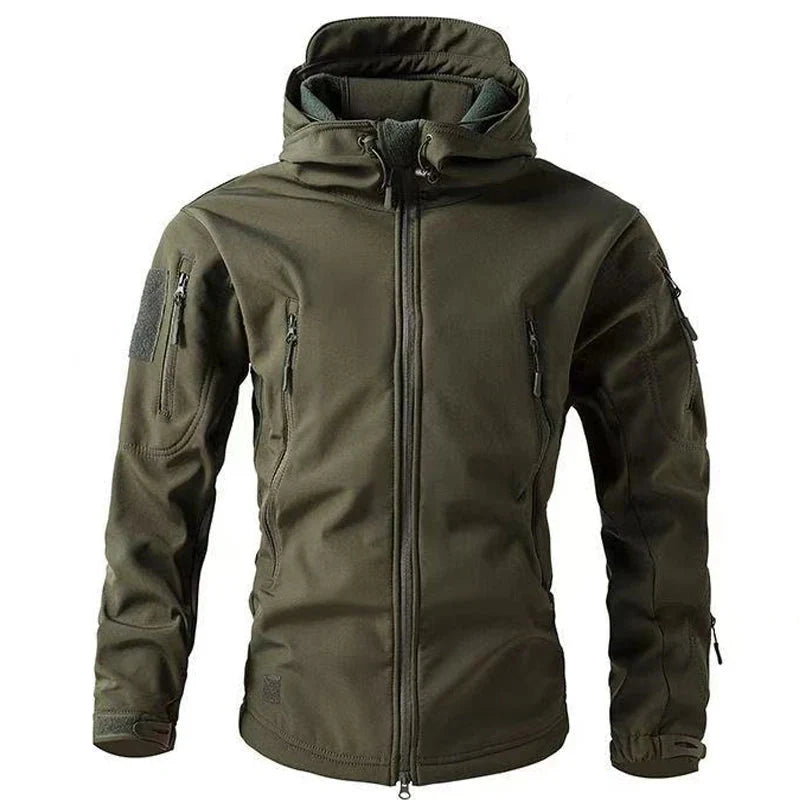 Men's Fleece Jacket Waterproof for Outdoor Activities with Fleece Lining