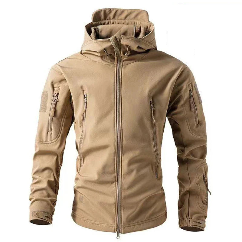 Men's Fleece Jacket Waterproof for Outdoor Activities with Fleece Lining