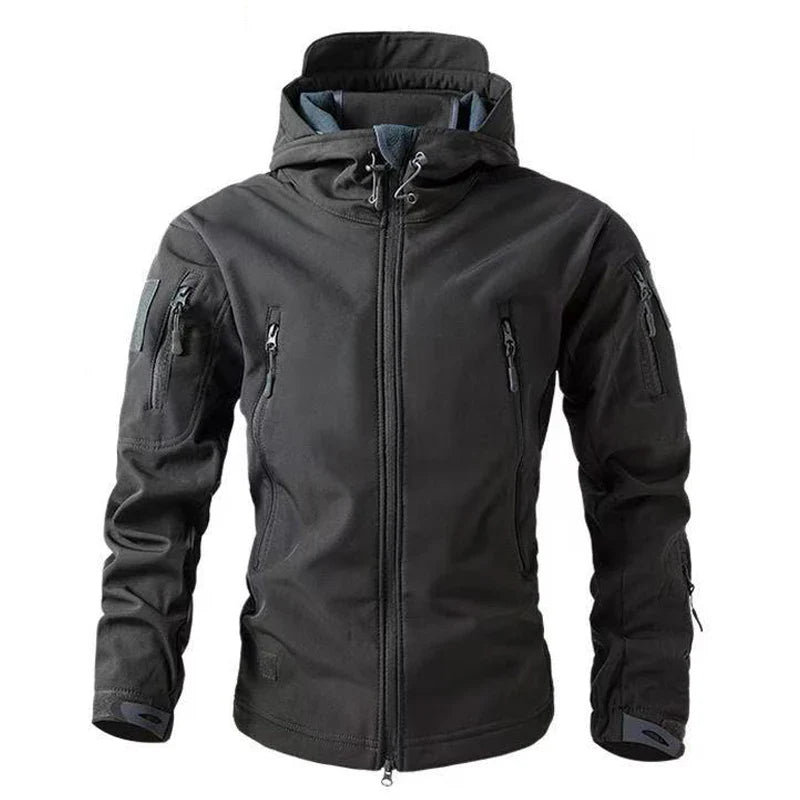 Men's Fleece Jacket Waterproof for Outdoor Activities with Fleece Lining