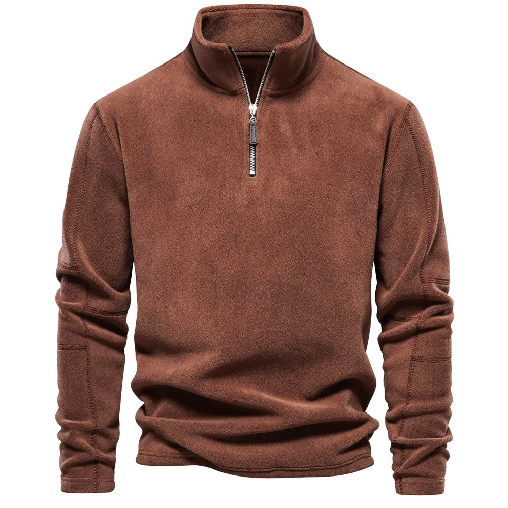 Men's Fleece Shirt With High Collar