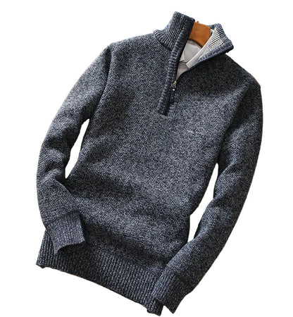 Men's Fleece Sweater With Half Zipper Casual Style