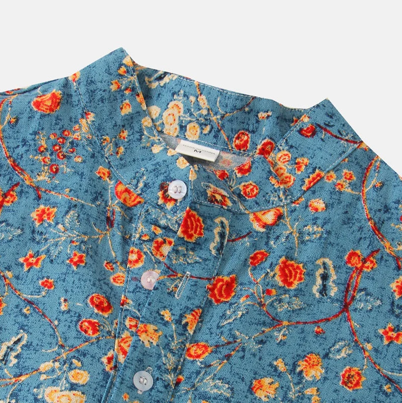 Men's Floral Print Shirt Casual Style