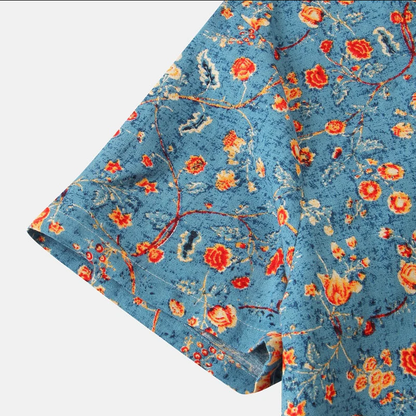 Men's Floral Print Shirt Casual Style