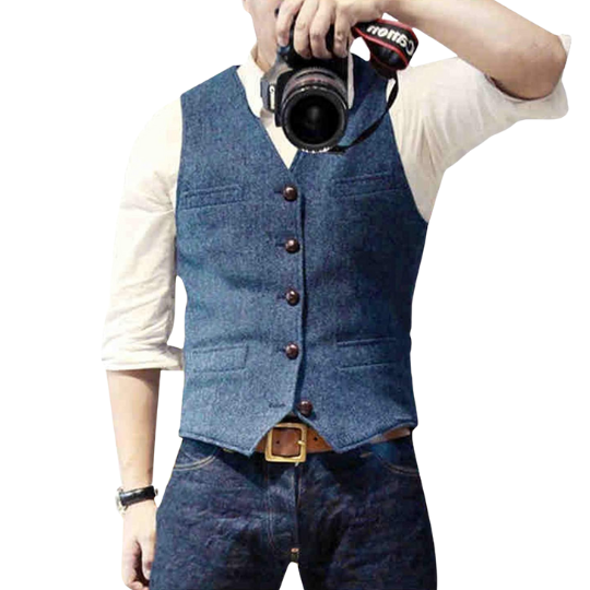 Men's Gilet Stylish With Deep V-Neck