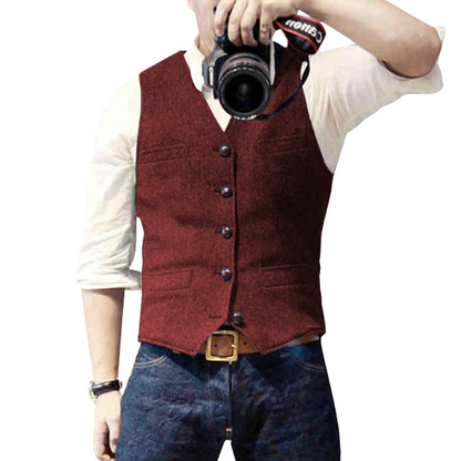 Men's Gilet Stylish With Deep V-Neck