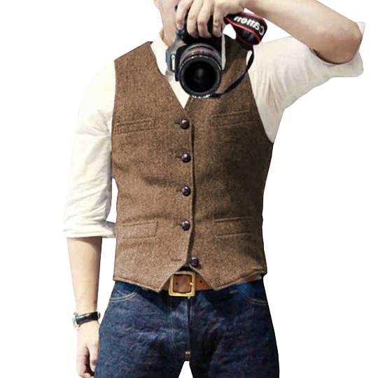 Men's Gilet Stylish With Deep V-Neck