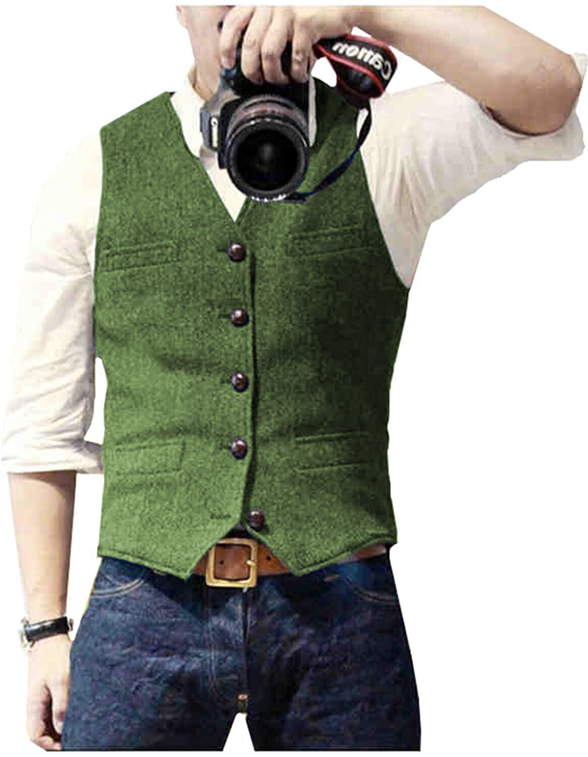 Men's Gilet Stylish With Deep V-Neck