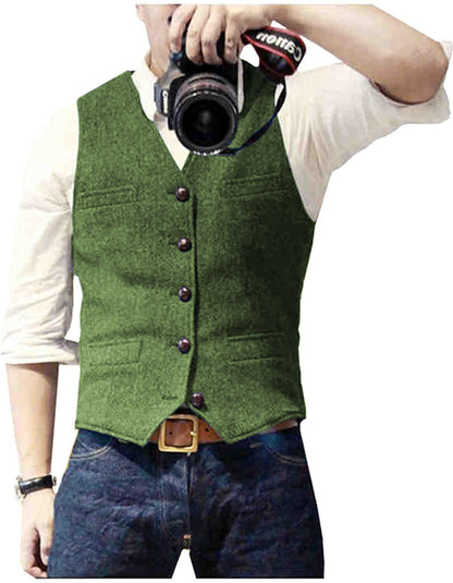 Men's Gilet Stylish With Deep V-Neck