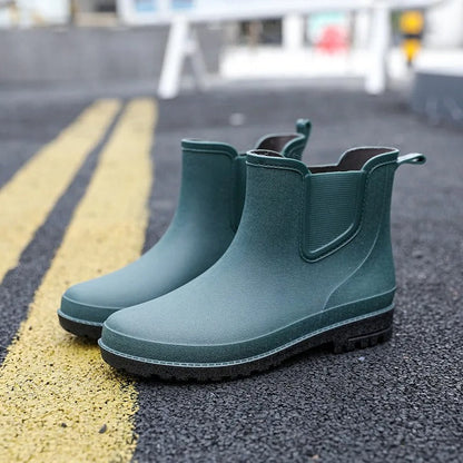 Men's Half High Rain Boots Waterproof Synthetic Comfortable