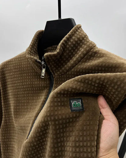Men's Half Zip Sweater ArtAlpaca Fleece Modern Sweater