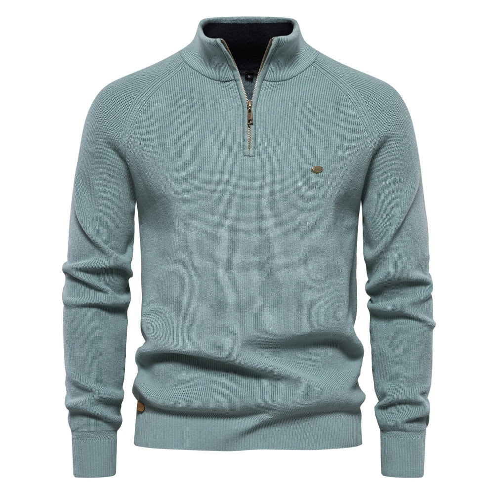Men's Half Zip Sweater Casual Style Modern Fit
