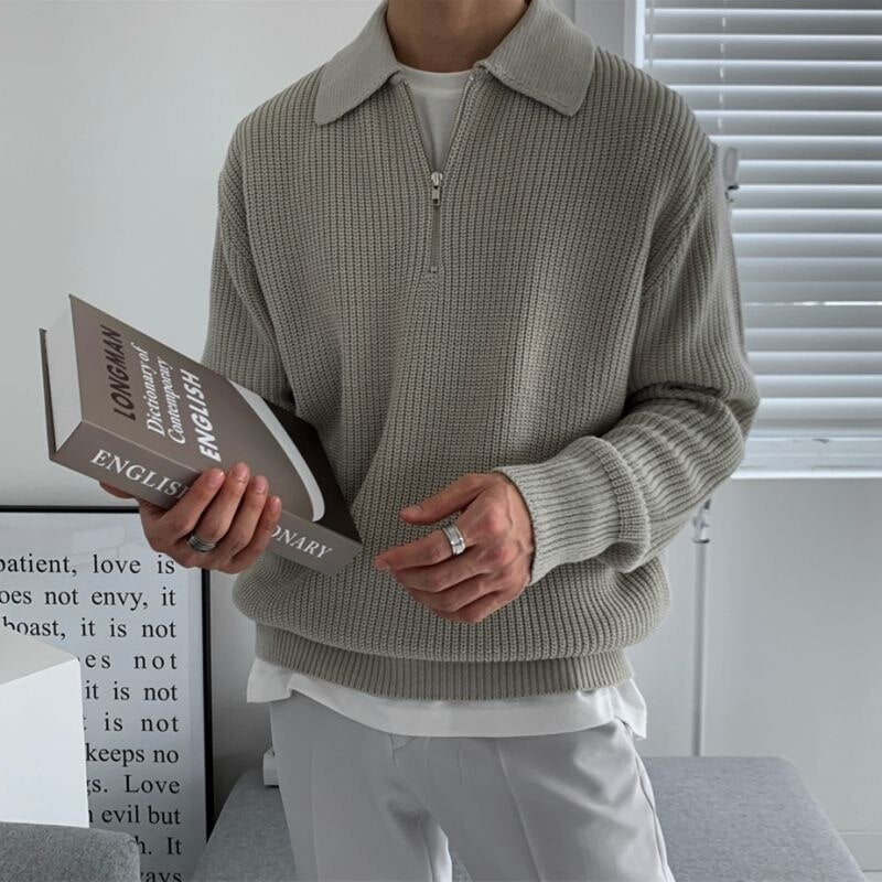 Men's Half Zip Sweater Modern Design
