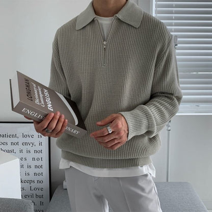 Men's Half Zip Sweater Modern Design