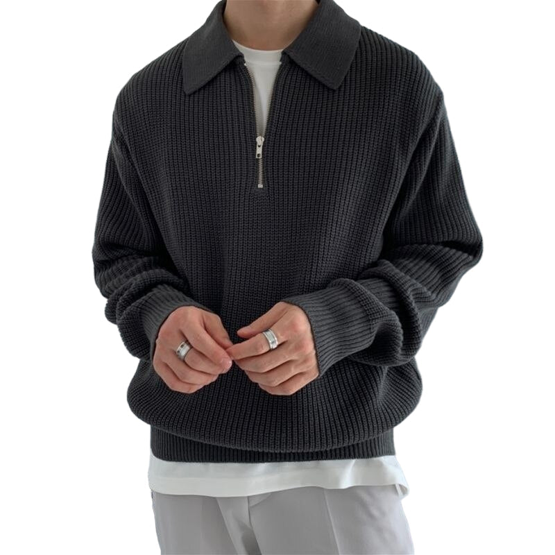 Men's Half Zip Sweater Modern Design