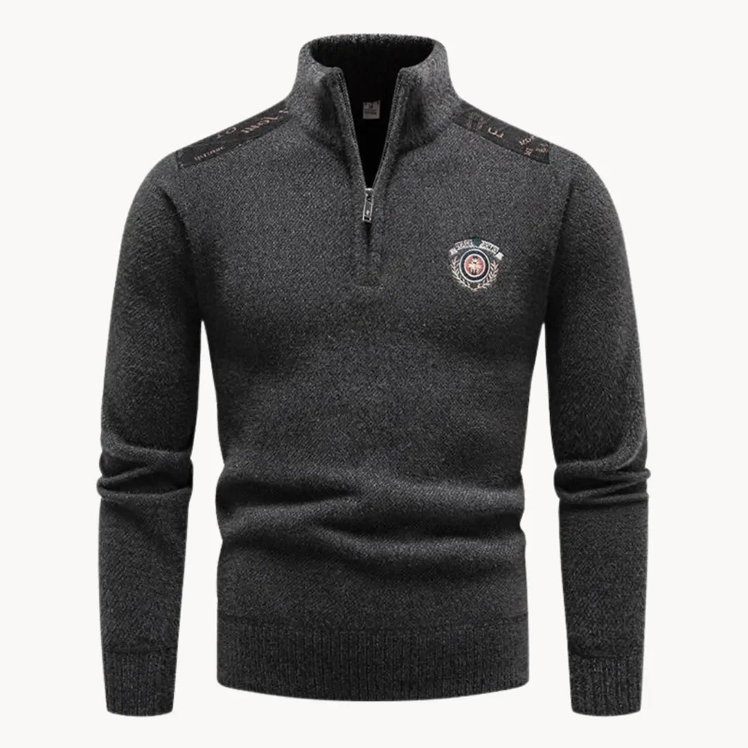 Men's Halfzip Sweater Casual Style for Comfortable Winter Days