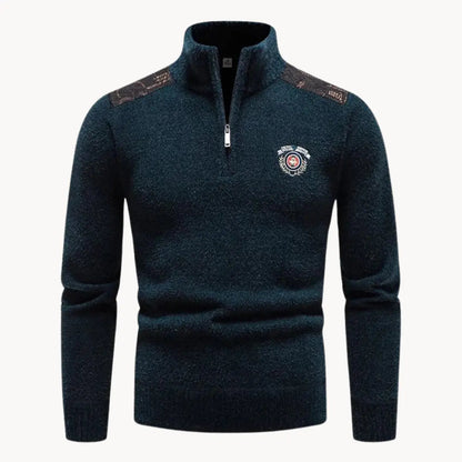 Men's Halfzip Sweater Casual Style for Comfortable Winter Days