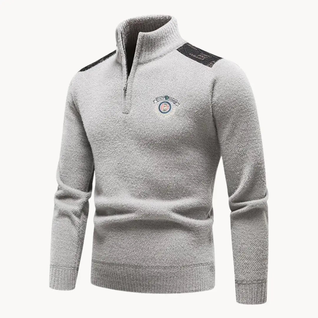 Men's Halfzip Sweater Casual Style for Comfortable Winter Days