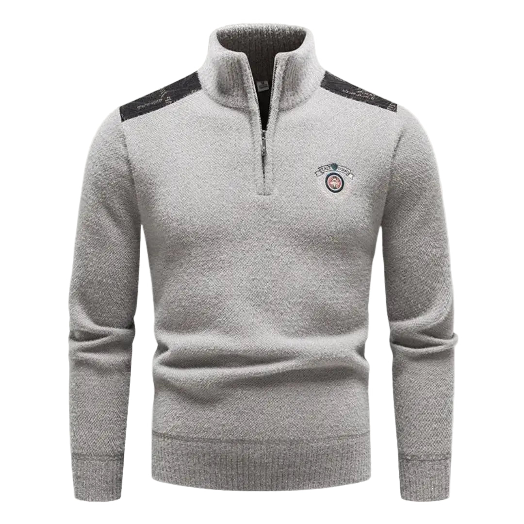 Men's Halfzip Sweater Casual Style for Comfortable Winter Days