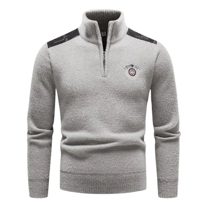 Men's Halfzip Sweater Casual Style for Comfortable Winter Days