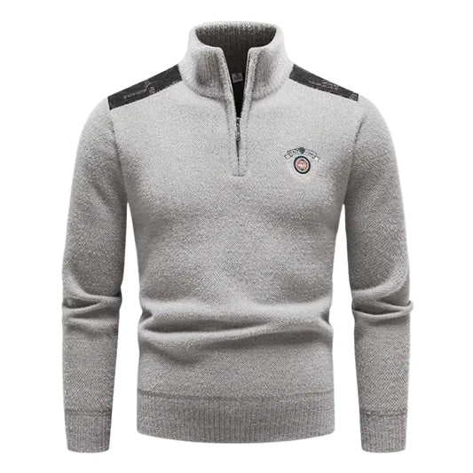 Men's Halfzip Sweater Casual Style for Comfortable Winter Days