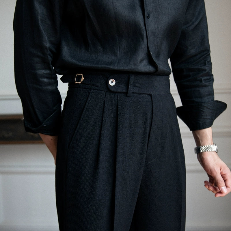 Men's High Waist Trousers Vintage Style