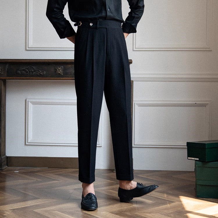 Men's High Waist Trousers Vintage Style