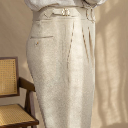 Men's High Waist Trousers Vintage Style