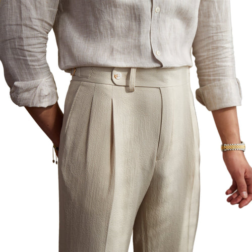 Men's High Waist Trousers Vintage Style