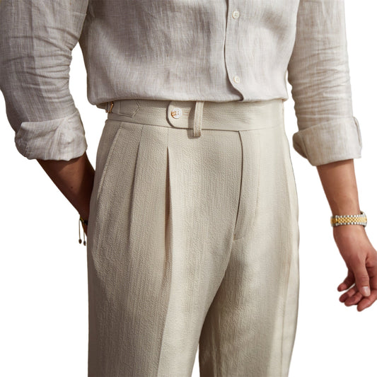 Men's High Waist Trousers Vintage Style