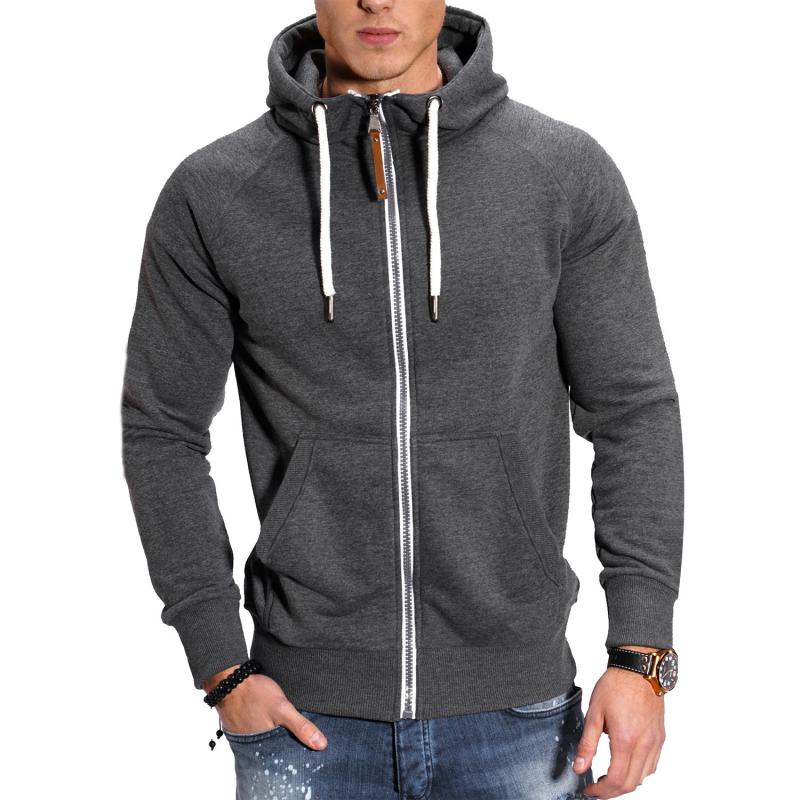 Men's Hood Jacket with Side Pockets for Sporting Activities