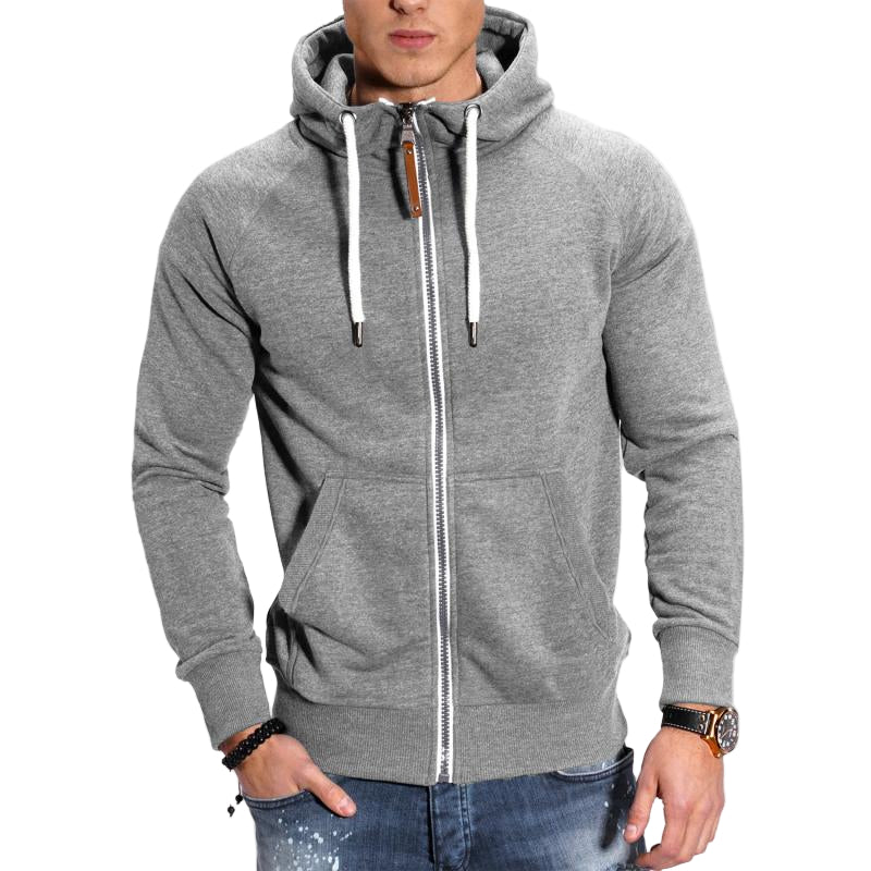 Men's Hood Jacket with Side Pockets for Sporting Activities
