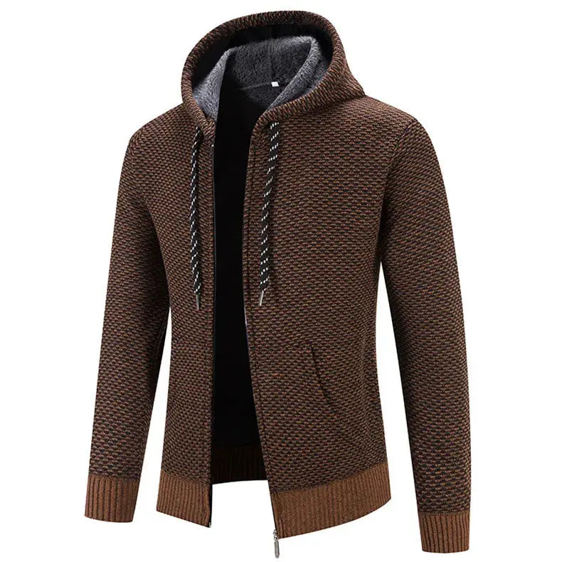 Men's Hoodie Comfortable with Double Hood and Ribbed Cuffs