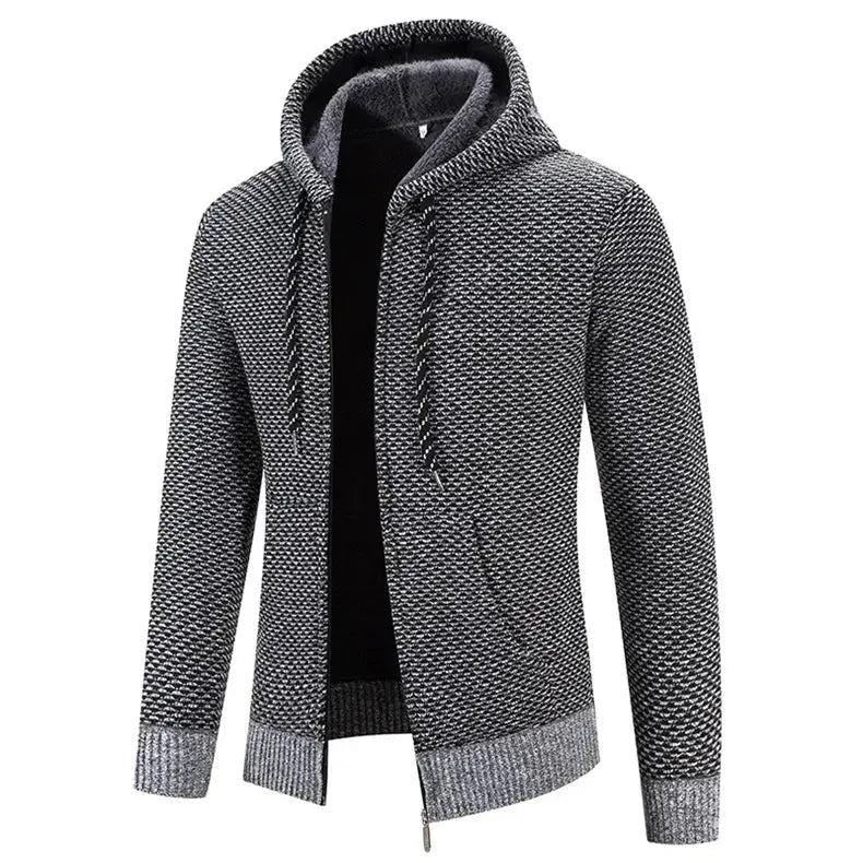 Men's Hoodie Comfortable with Double Hood and Ribbed Cuffs