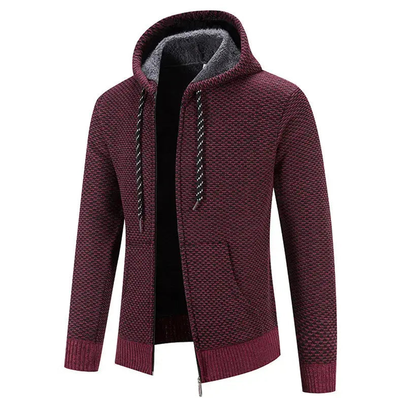 Men's Hoodie Comfortable with Double Hood and Ribbed Cuffs