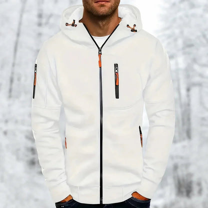 Men's Hoodie Jacket With Practical Zipper