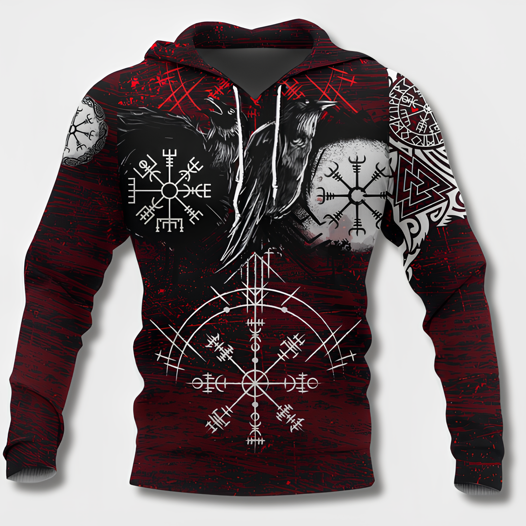 Men's Hoodie Viking Style with Cotton Hoodie
